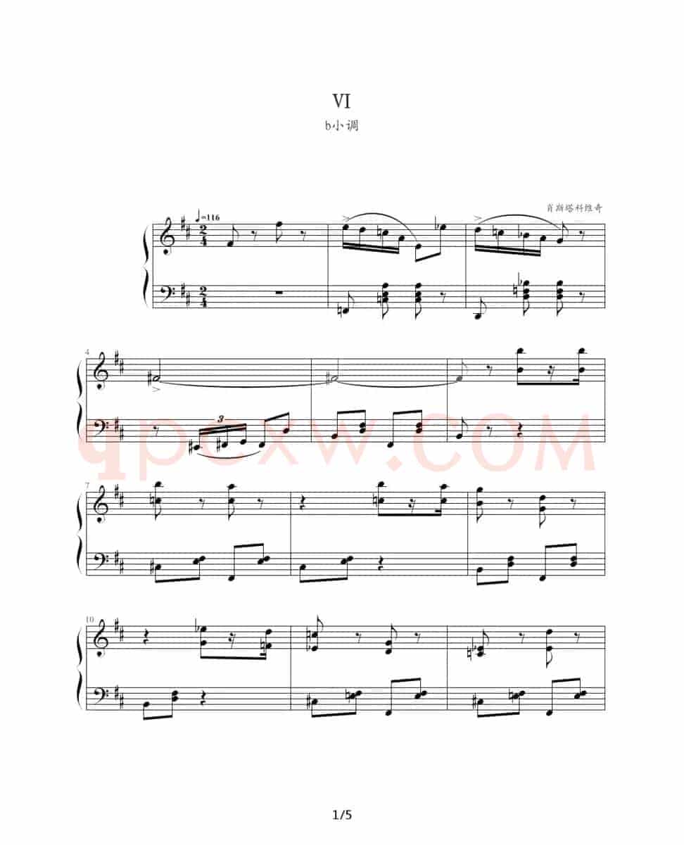 肖斯塔科维奇—前奏曲（6）：b小调