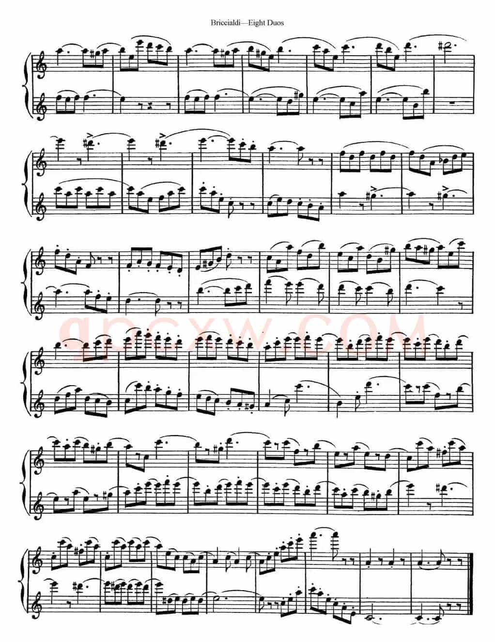 8首博瑞西亚第长笛二重奏（NO.2）
