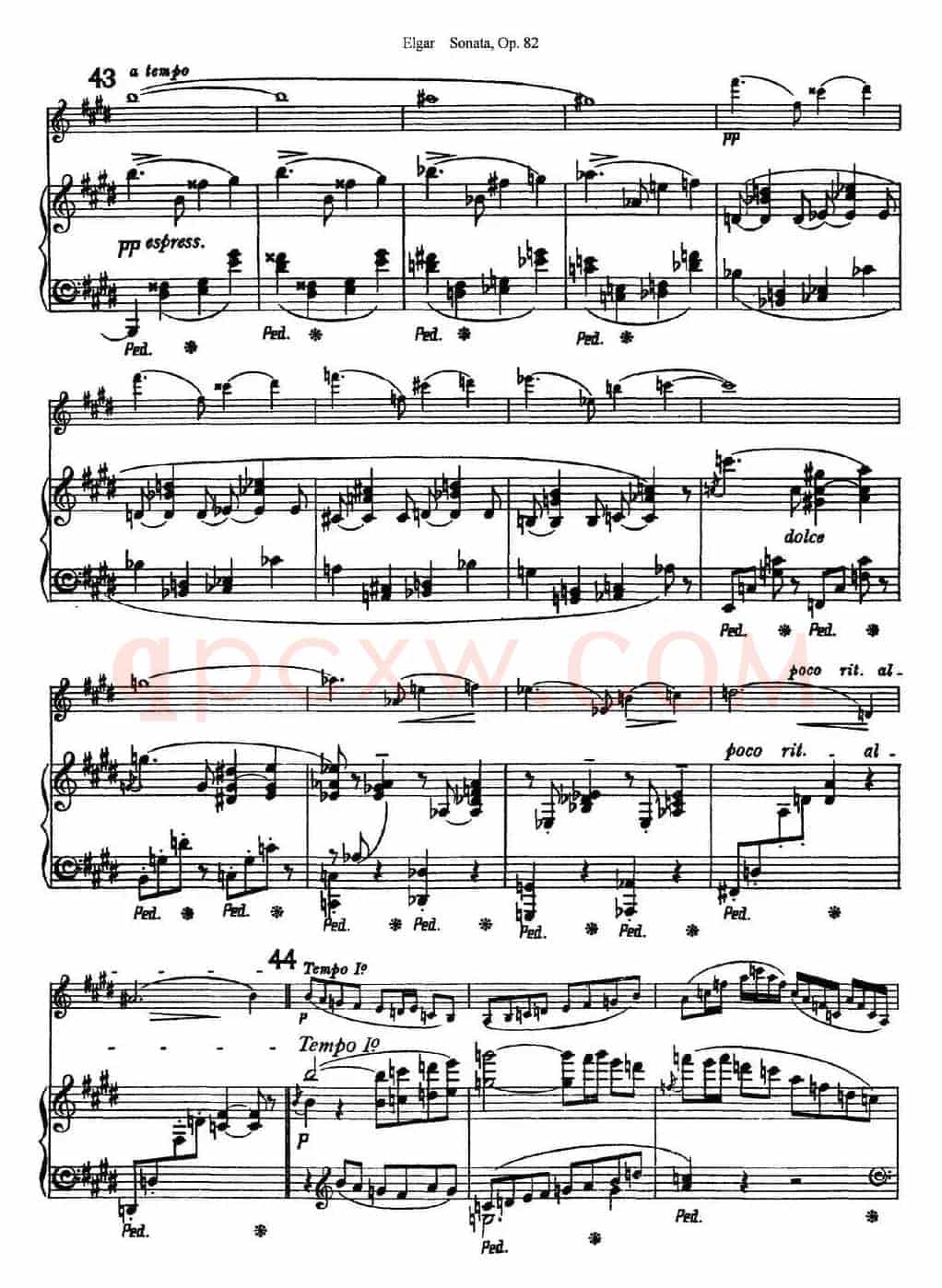 Violin Sonata Op.82（小提琴+钢琴伴奏）