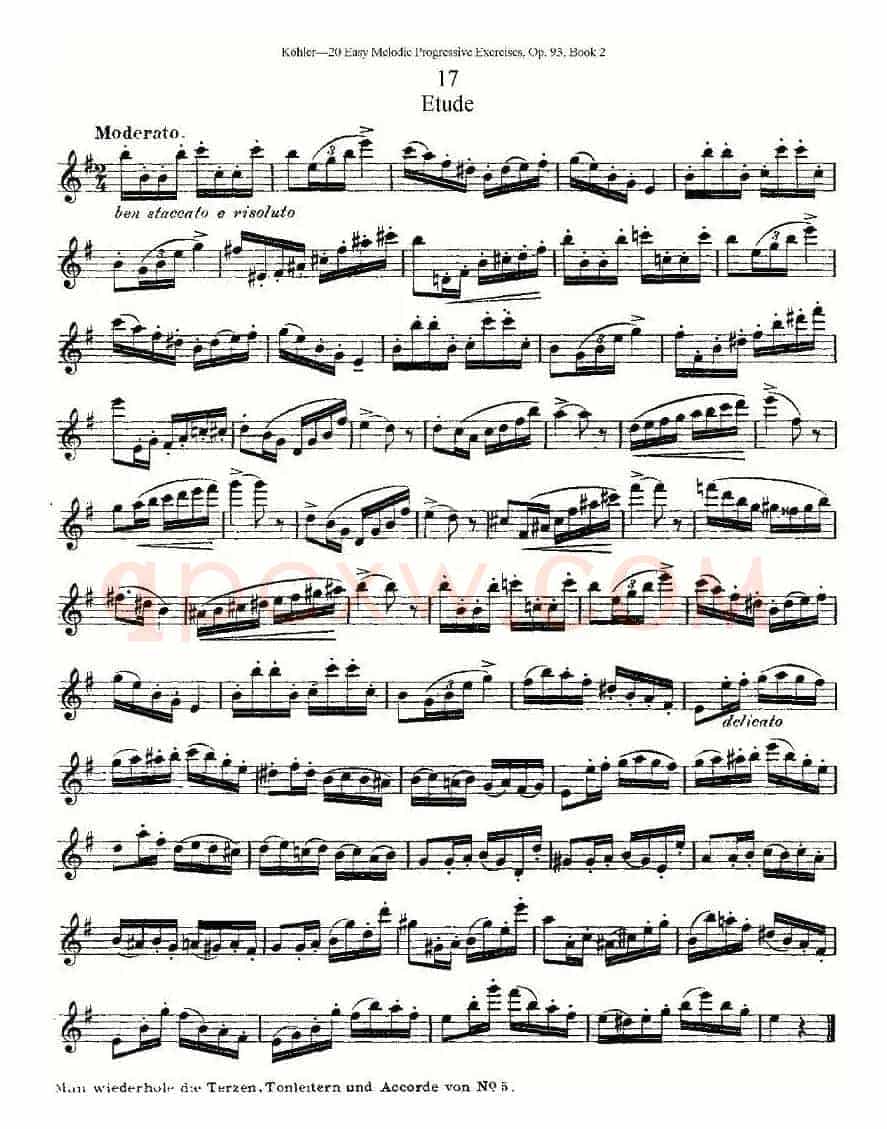 柯勒练习曲作品93号（二）