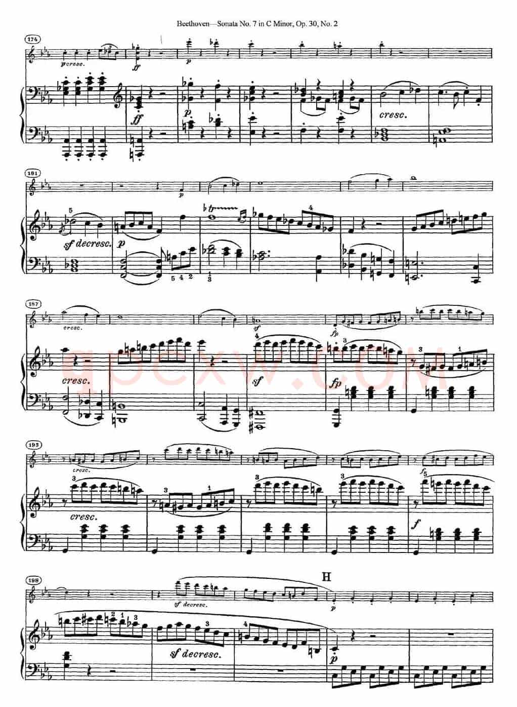 Violin Sonata No.7 in C Minor Op.30 No.2（小提琴+钢琴伴奏）