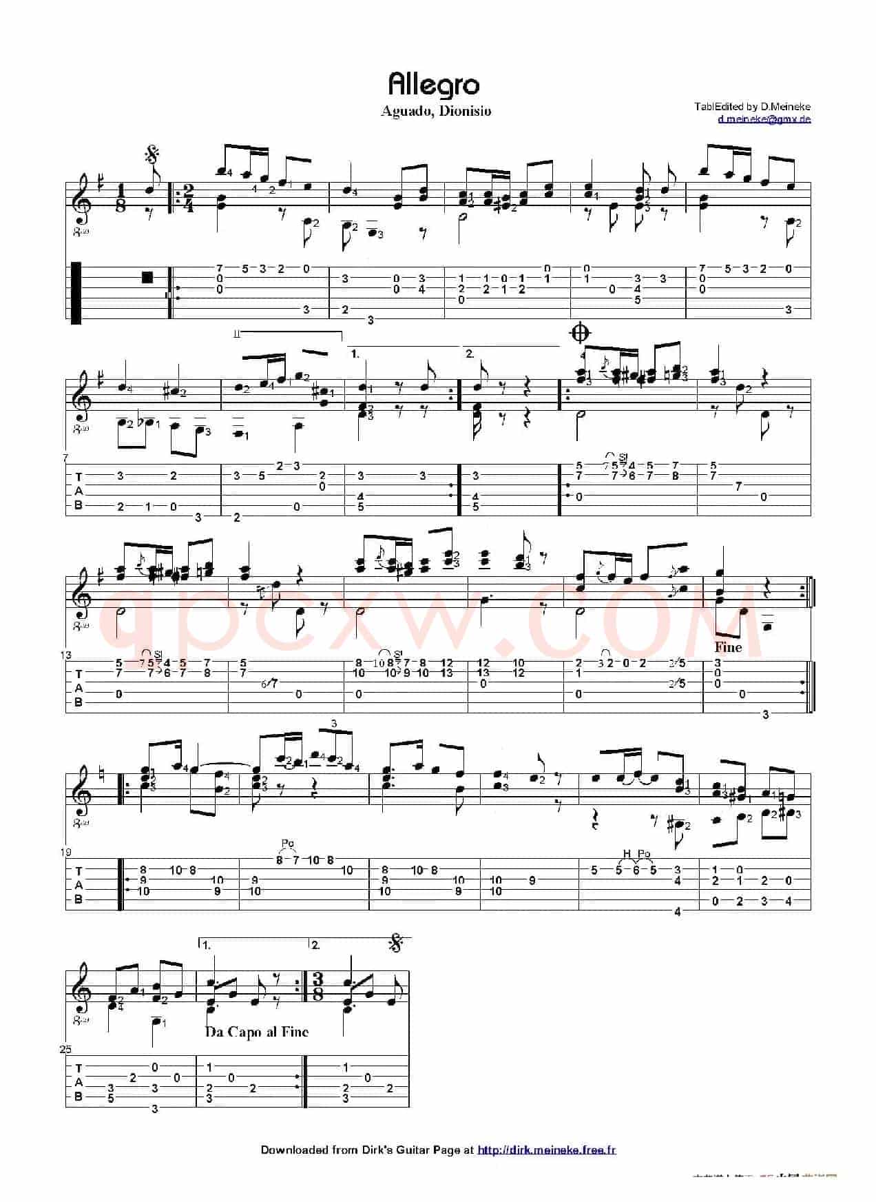 aguado allegro（古典吉他）