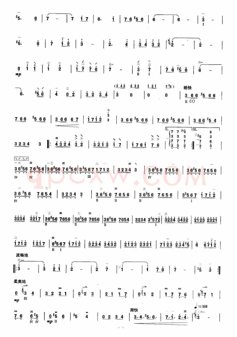 柳琴考级曲目十级：塔吉克舞曲