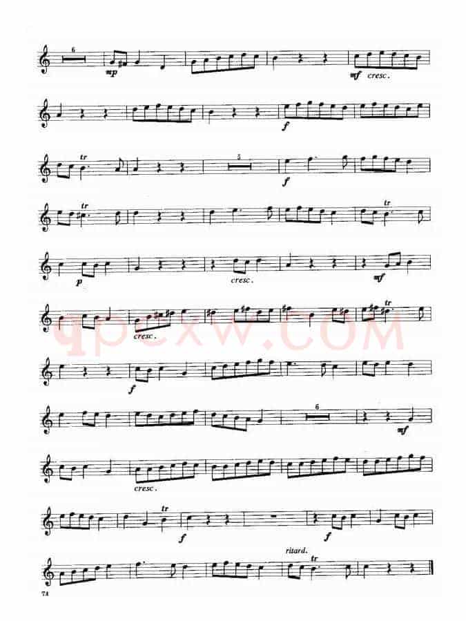 小号考级四级乐曲7首