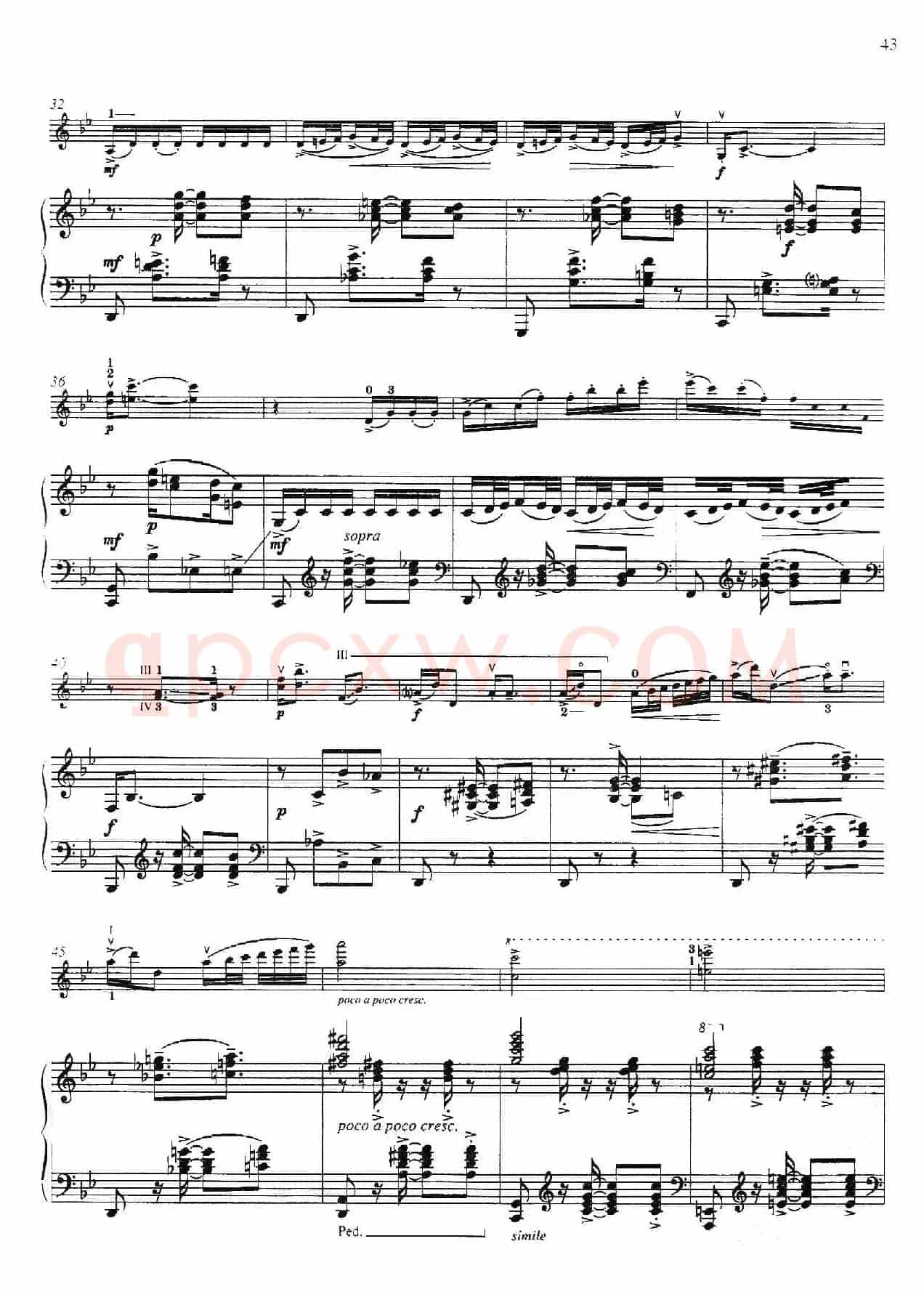 Three Preludes for Piano·Ⅰ（为钢琴而作的三首前奏曲·Ⅰ）（小提琴+钢琴伴奏）