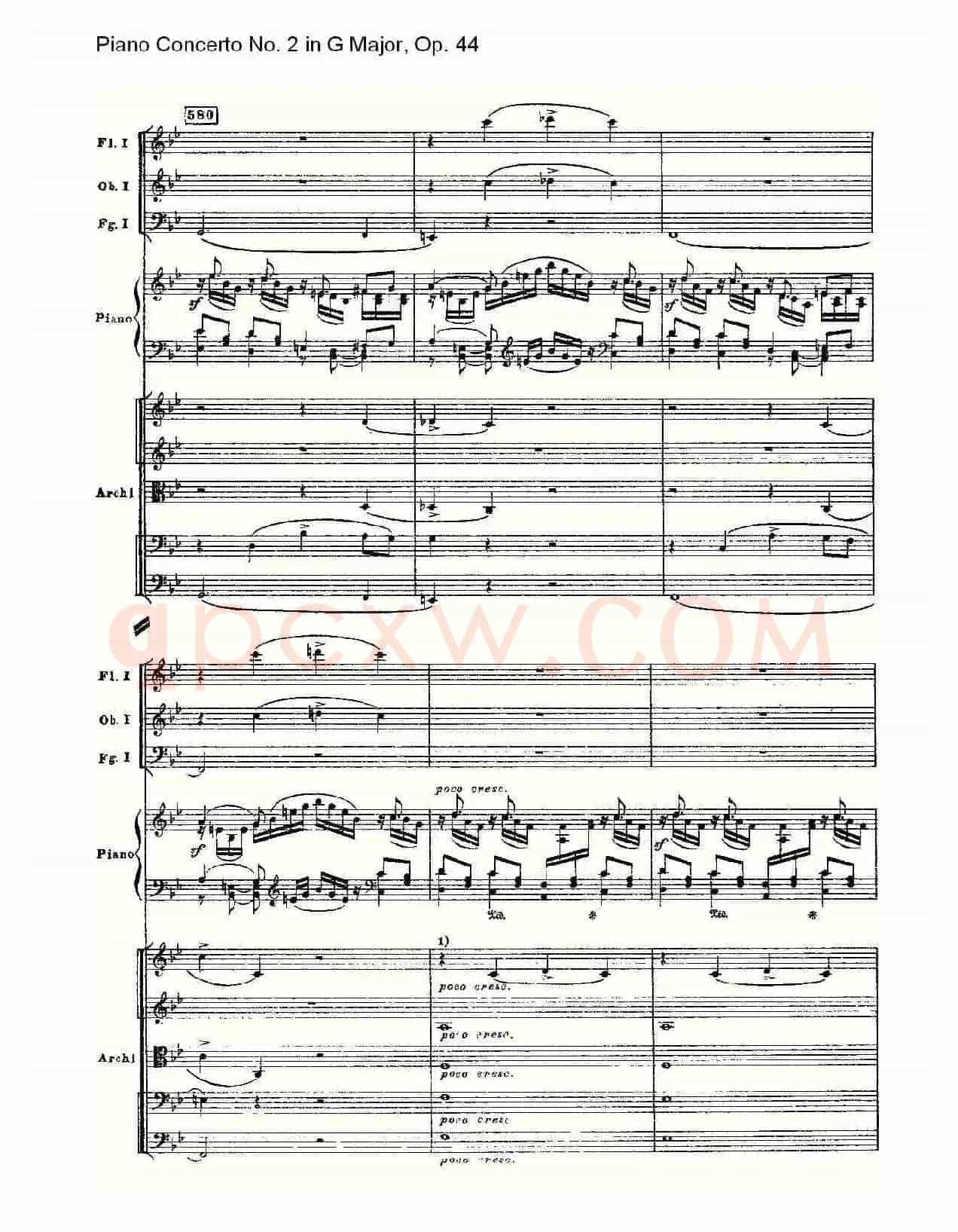 G大调第二钢琴协奏曲, Op.44第一乐章(三)