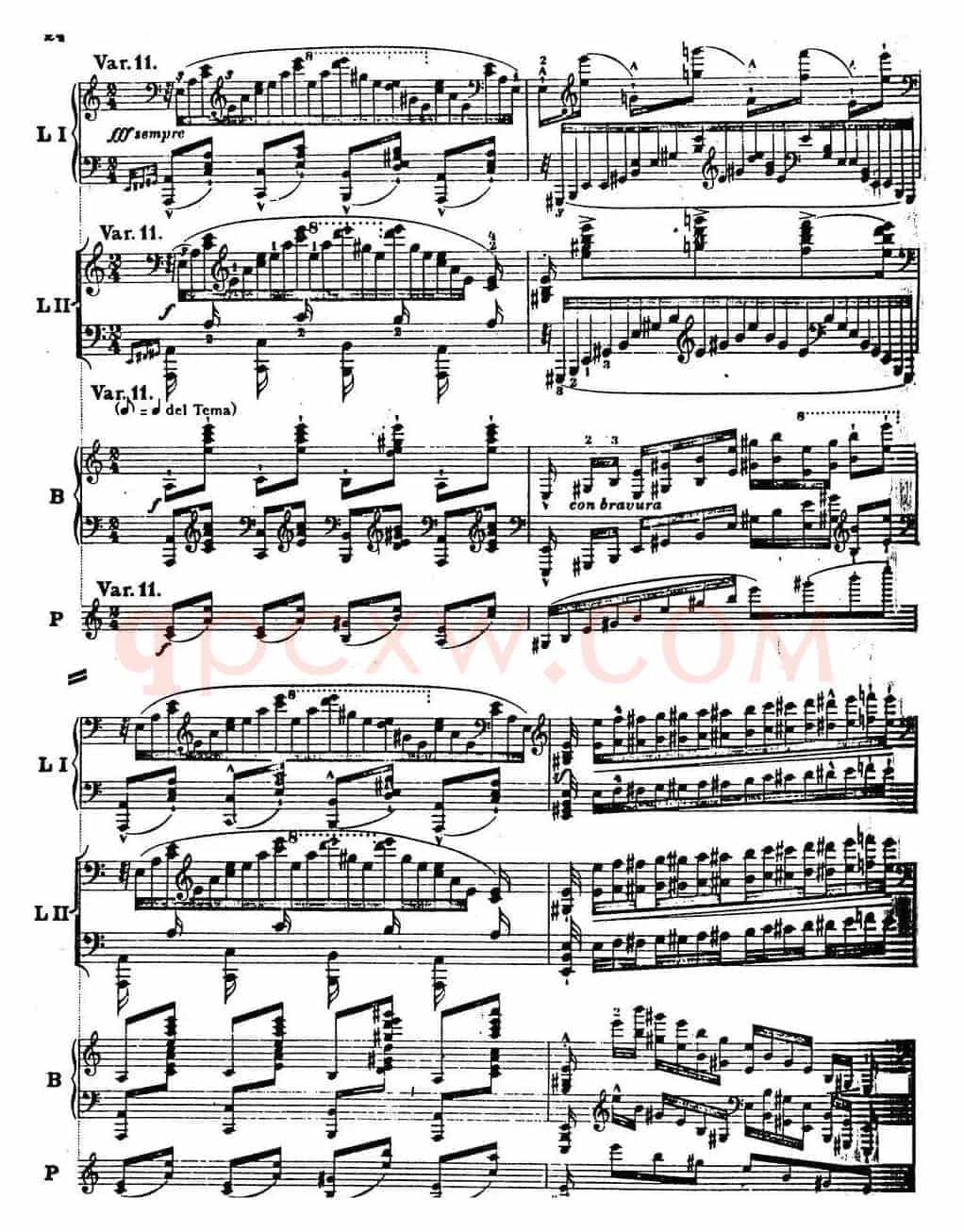 6首帕格尼尼大练习曲(Thema mit Variationen Etude Nr.6)