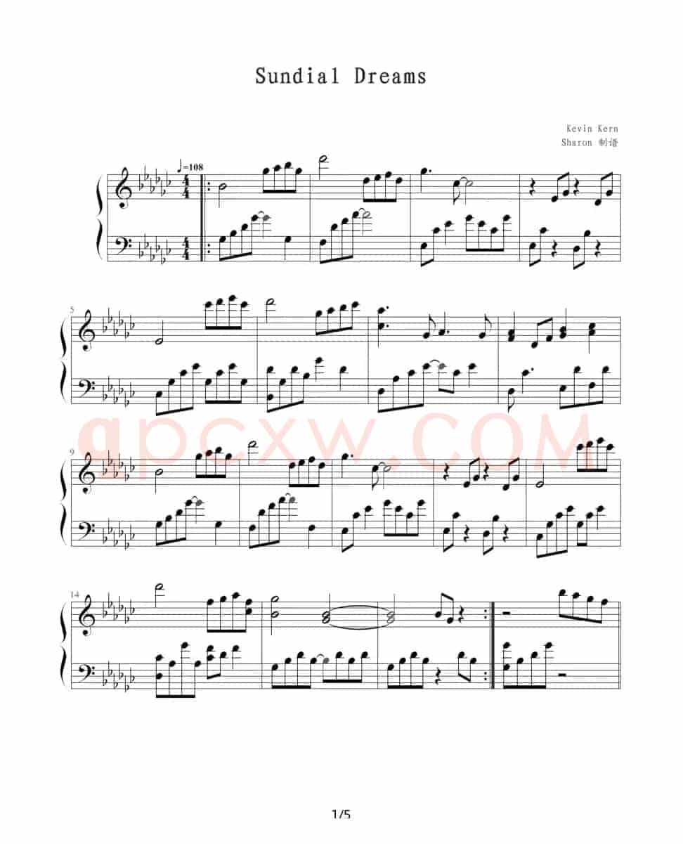 Sundial Dreams（Sharon制谱版）