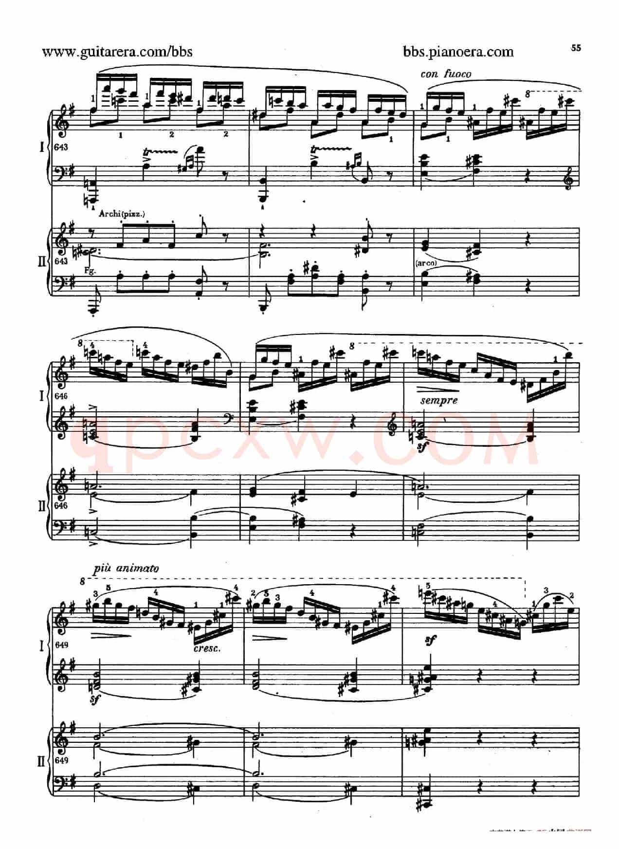 e小调第一钢琴协奏曲 Op.11(双钢琴版·第一乐章)