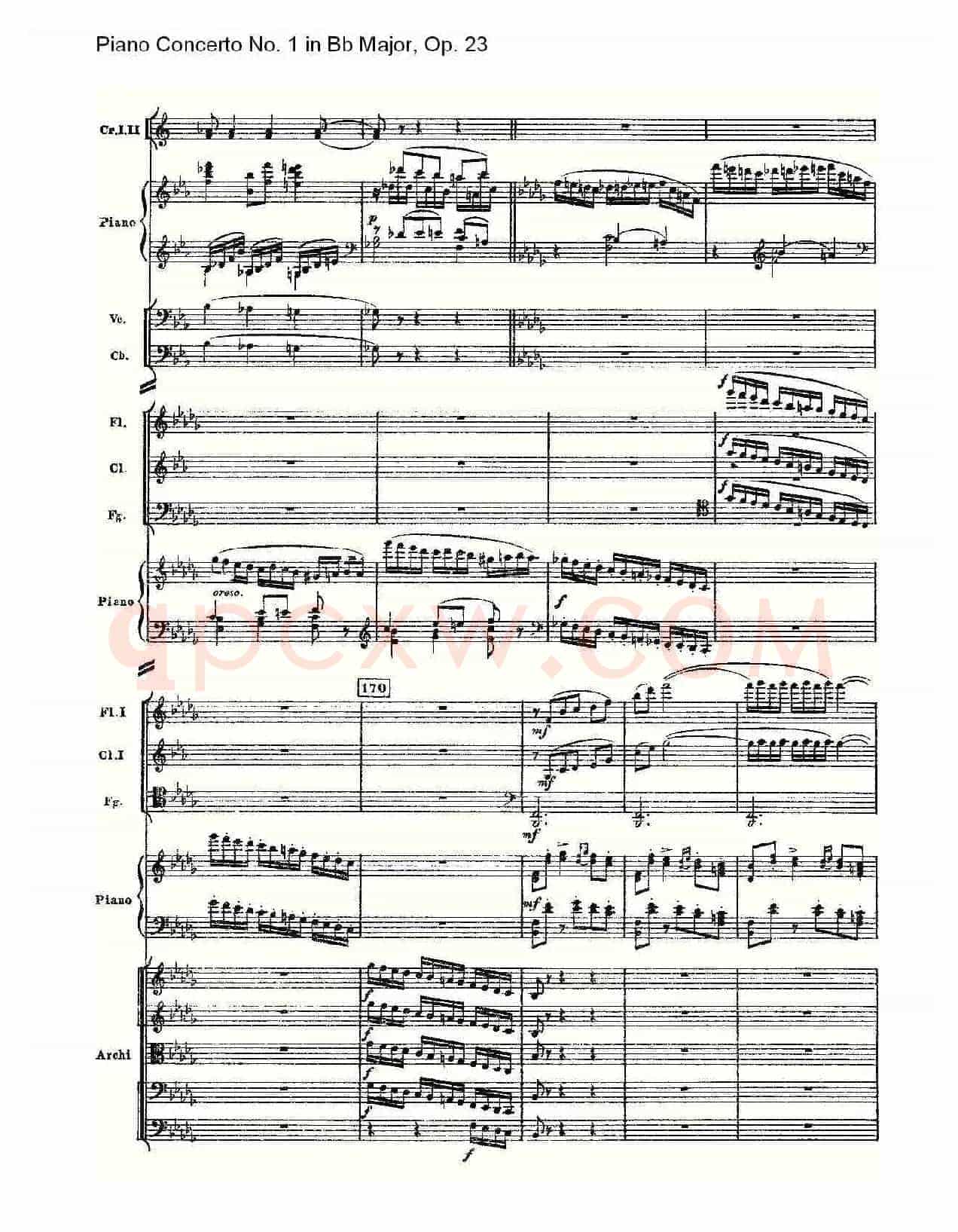Bb大调第一钢琴协奏曲,Op.23第三乐章(一)