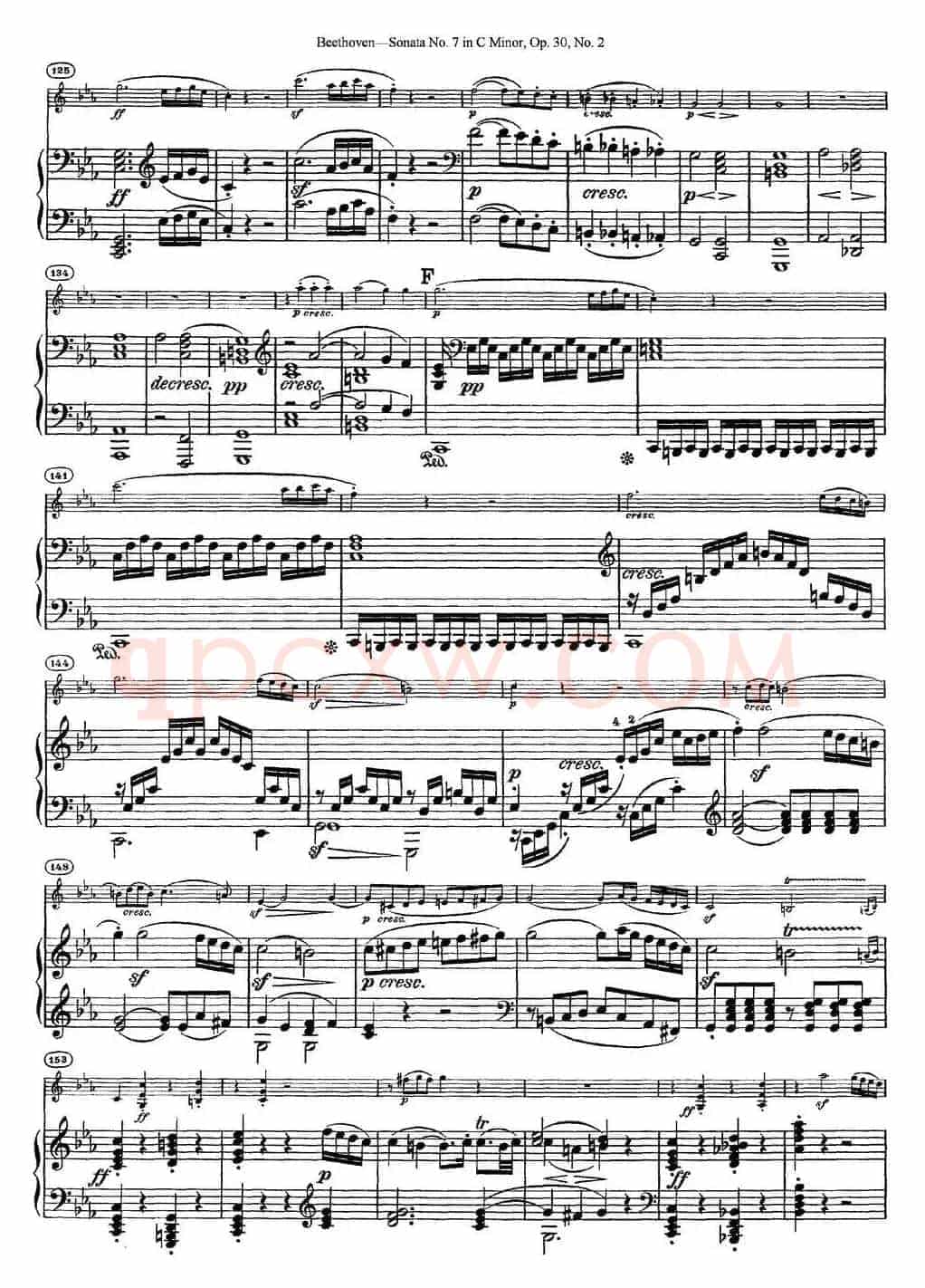 Violin Sonata No.7 in C Minor Op.30 No.2（小提琴+钢琴伴奏）