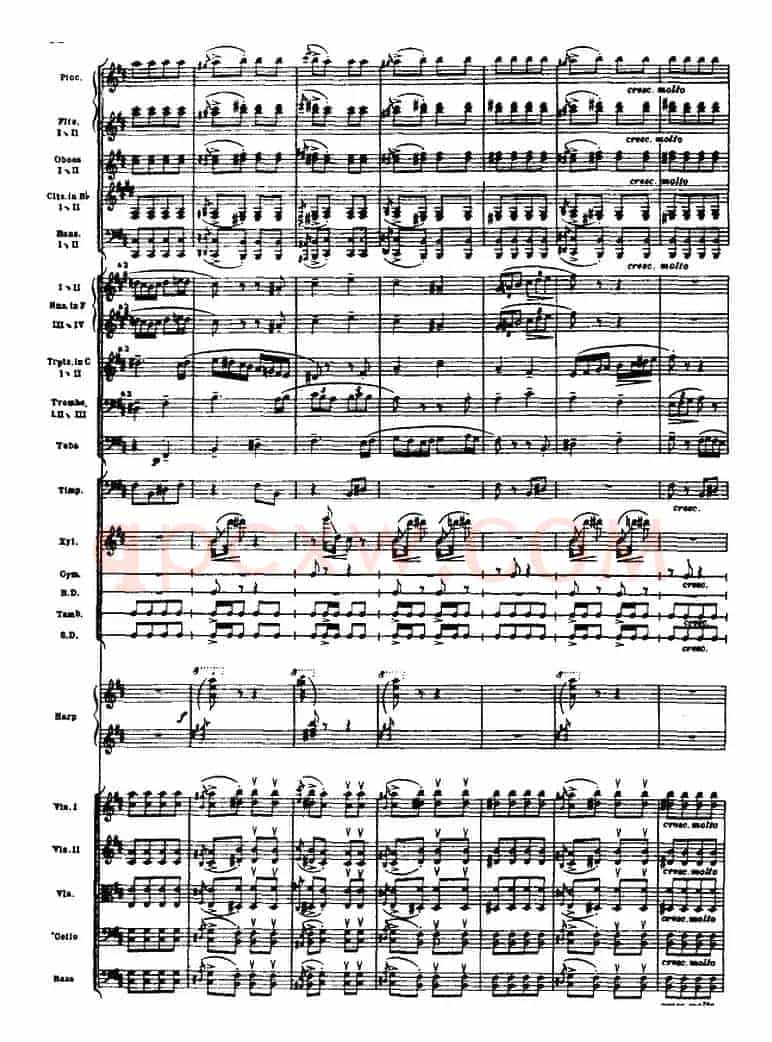 浦塞尔主题变奏与赋格曲（P31-P65）（管弦乐队总谱）