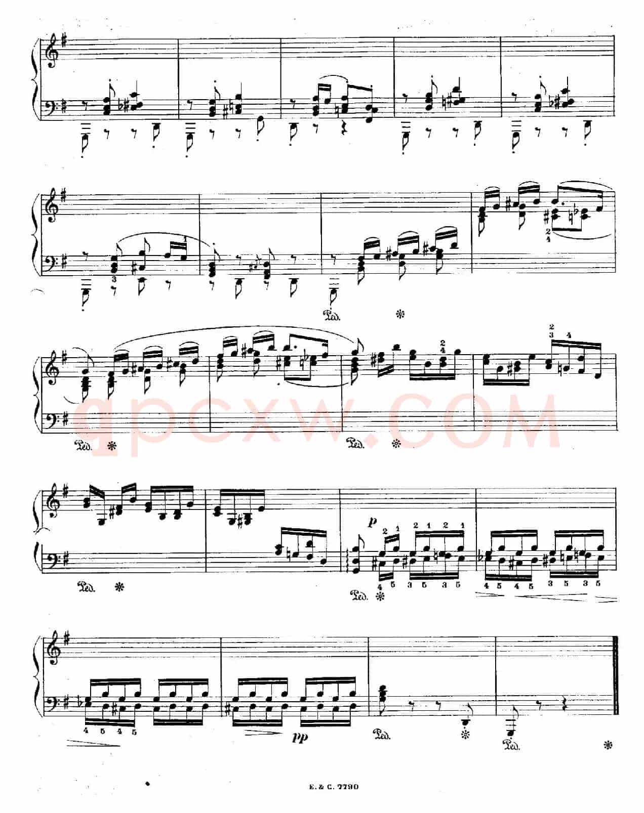 12 Etudes For The Left Hand Op.92 No.7(12首为左手而作的钢琴练习曲)