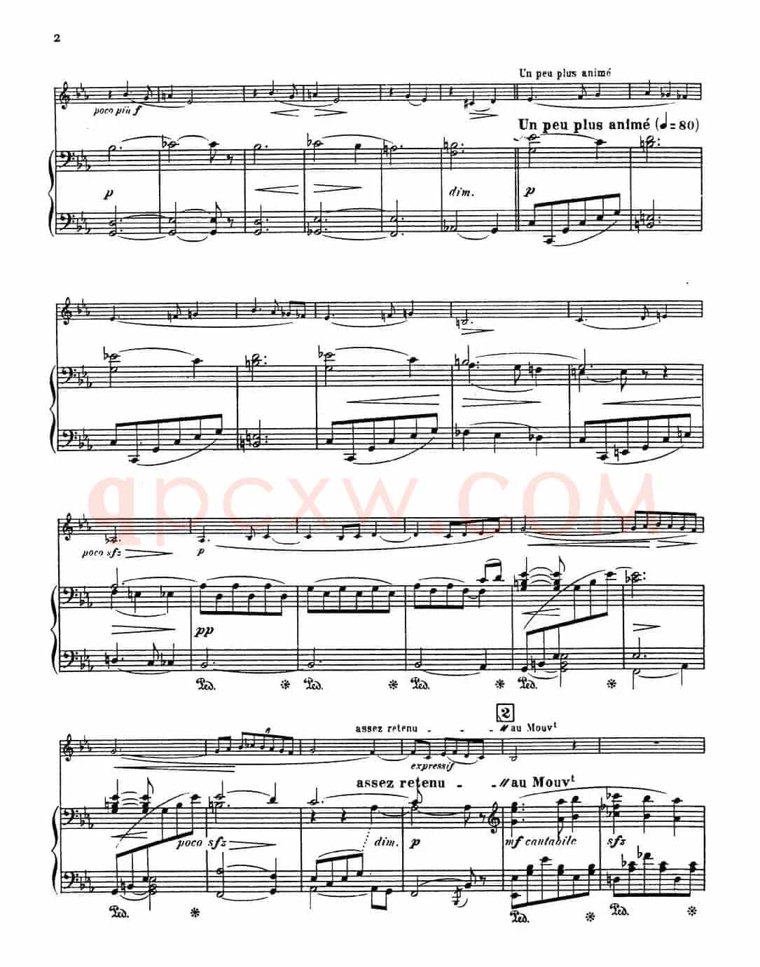 Choral vari Op.55（萨克斯+钢琴伴奏）