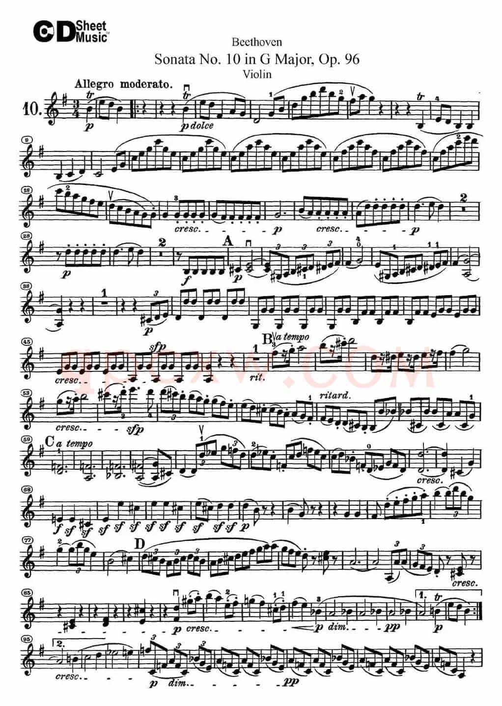 Violin Sonata No.10 in G Major Op.96