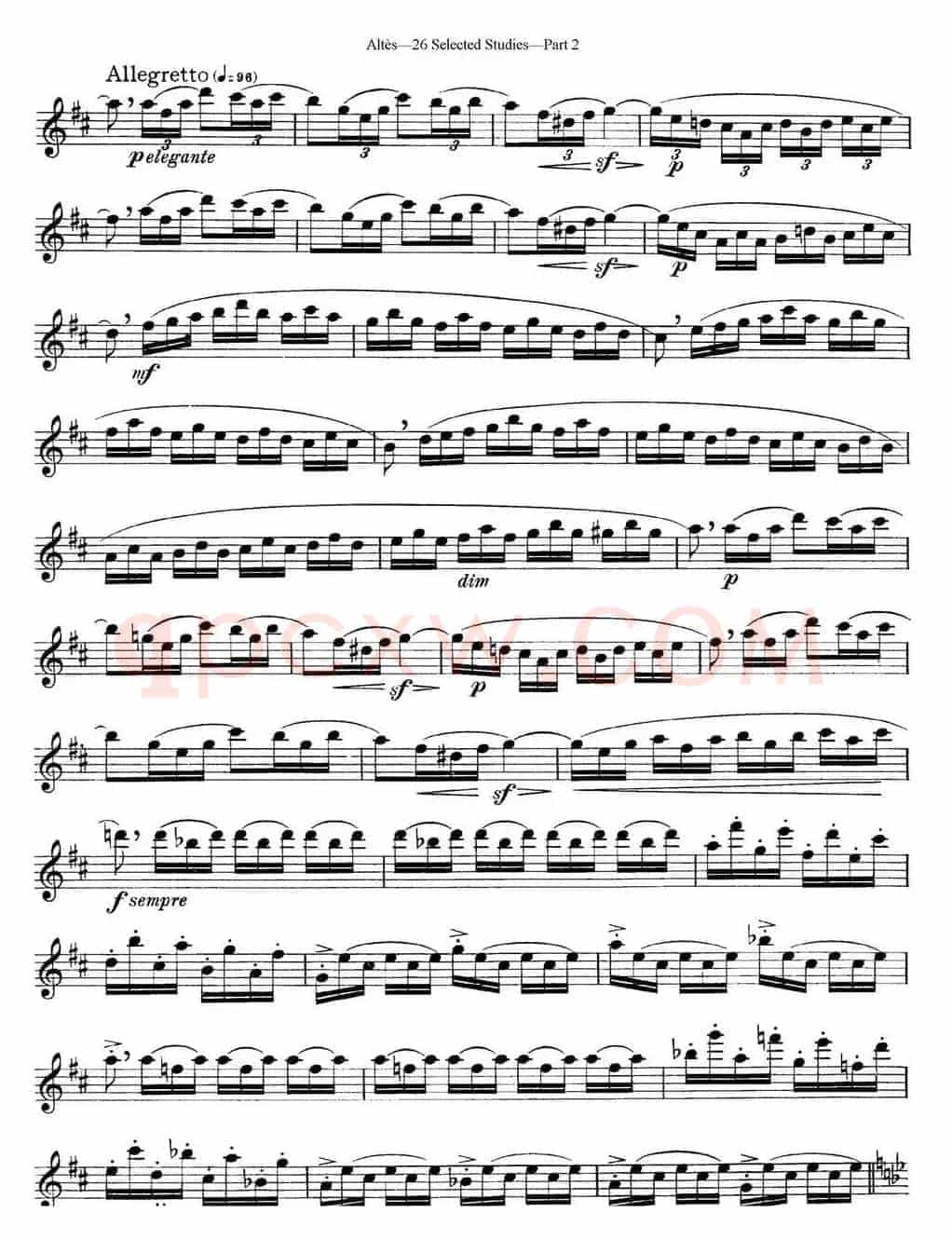 阿尔泰斯26首精选长笛练习曲（NO.23）