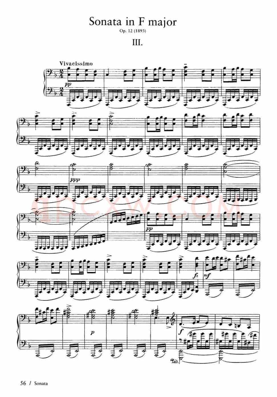 Piano Sonata in F Maj Op·12(F大调钢琴奏鸣曲·第三乐章)