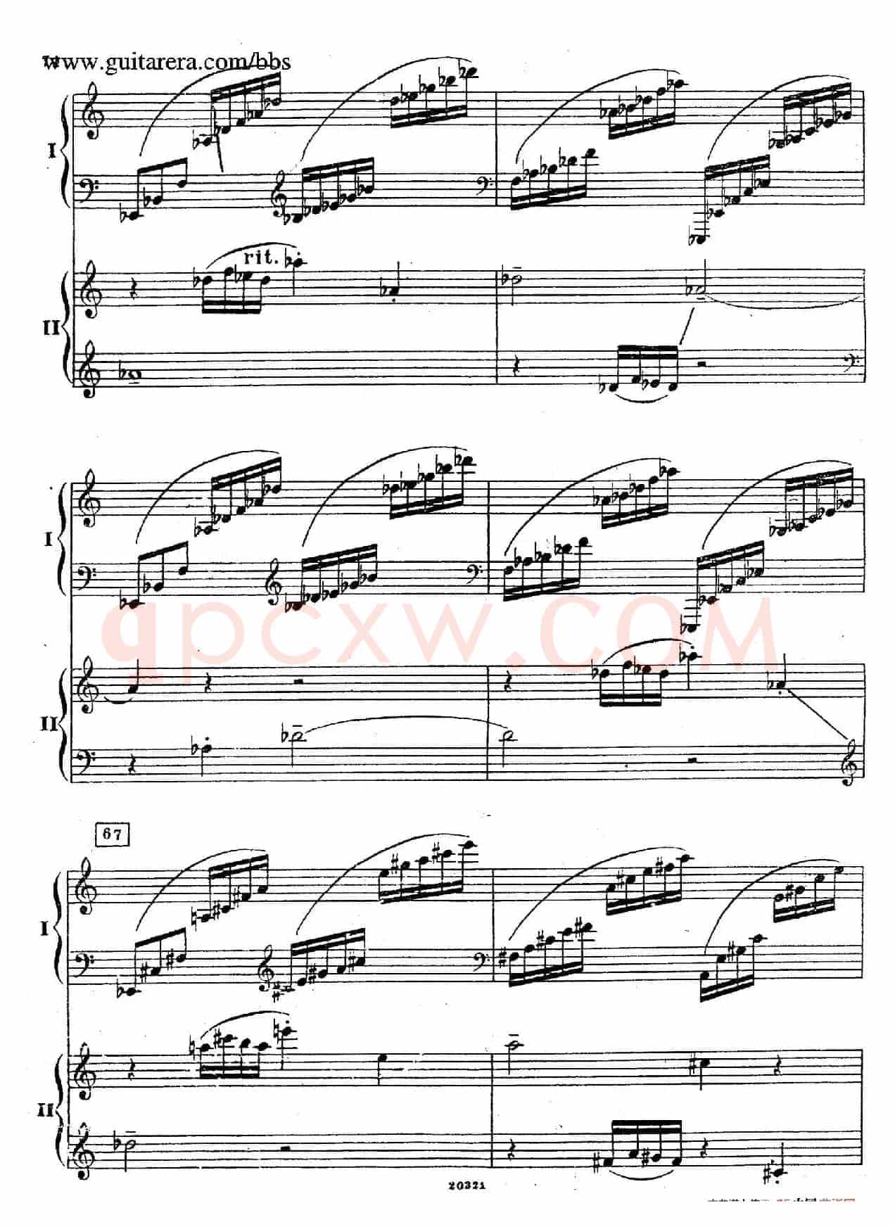 Rhapsody On A Theme Of Paganini Op.43(帕格尼尼主题狂想曲·双钢琴)(P61——87)