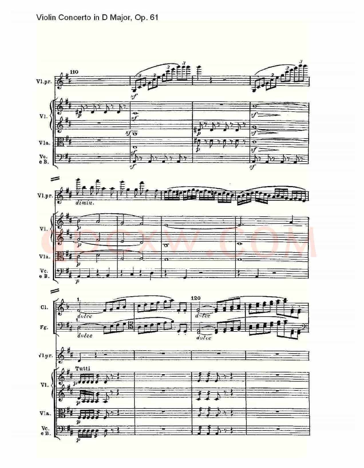 D大调小提琴协奏曲 Op.61第一乐章（一）