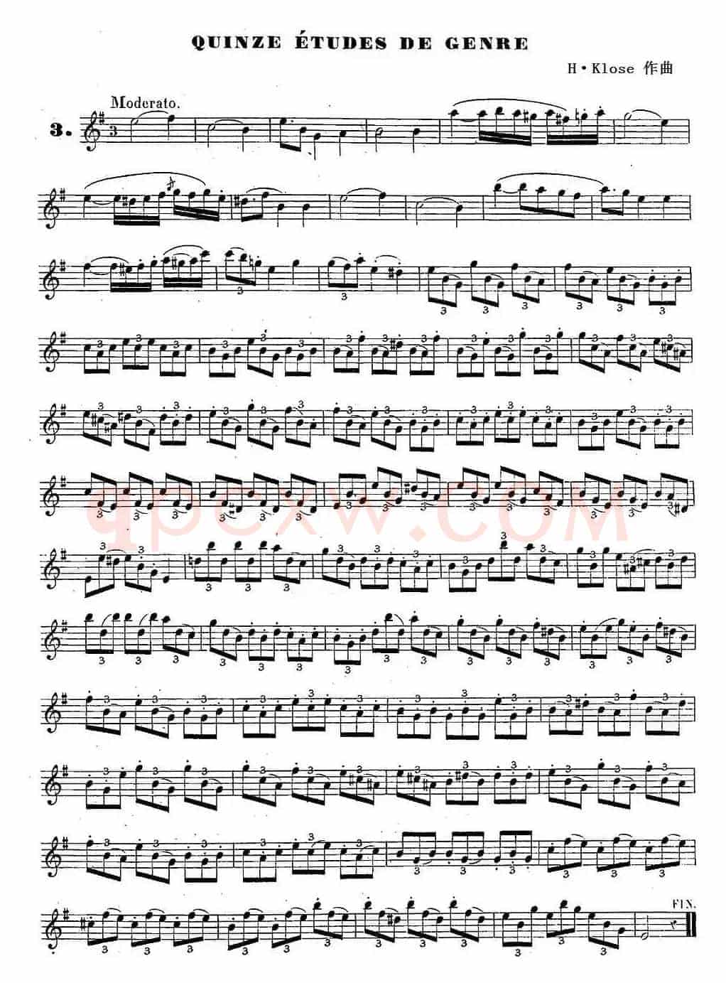 H·Klose练习曲（Quinze etudes de genre—3）