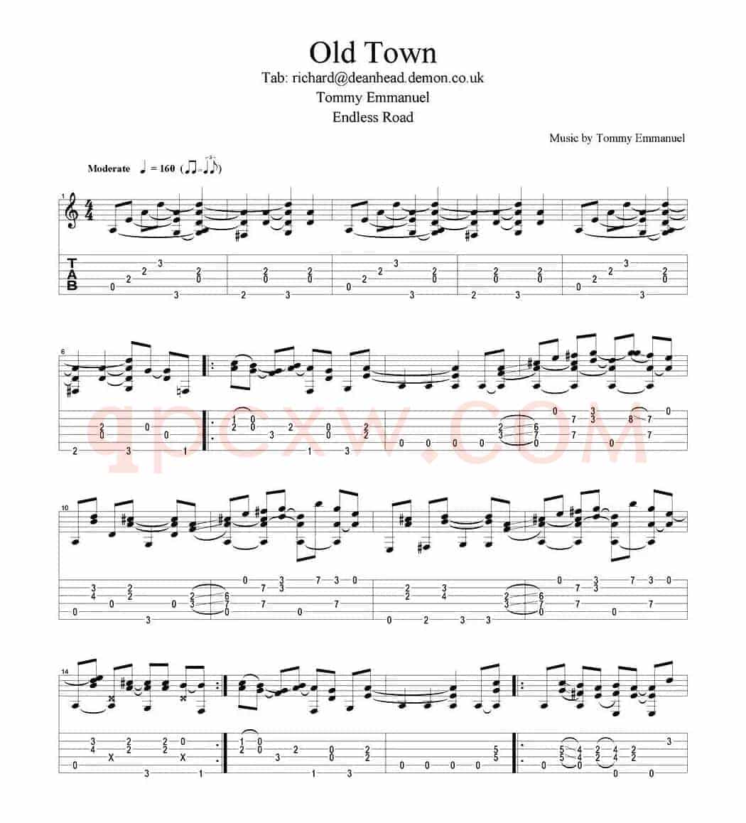 tommy emmanuel：old town（指弹吉他）