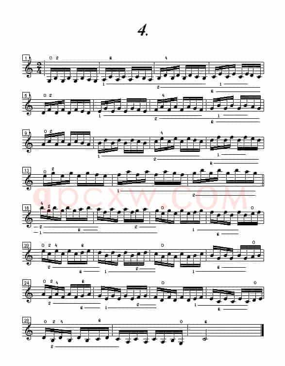 小提琴手指练习曲