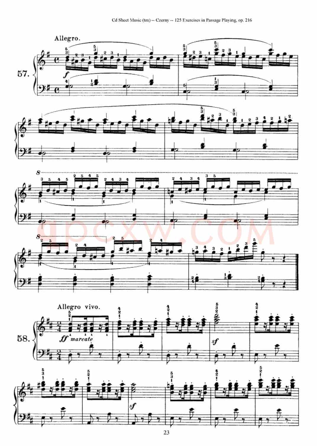 125 Exercises in Passage Playing Op.261（车尔尼125首钢琴短乐句练习曲（42——60））