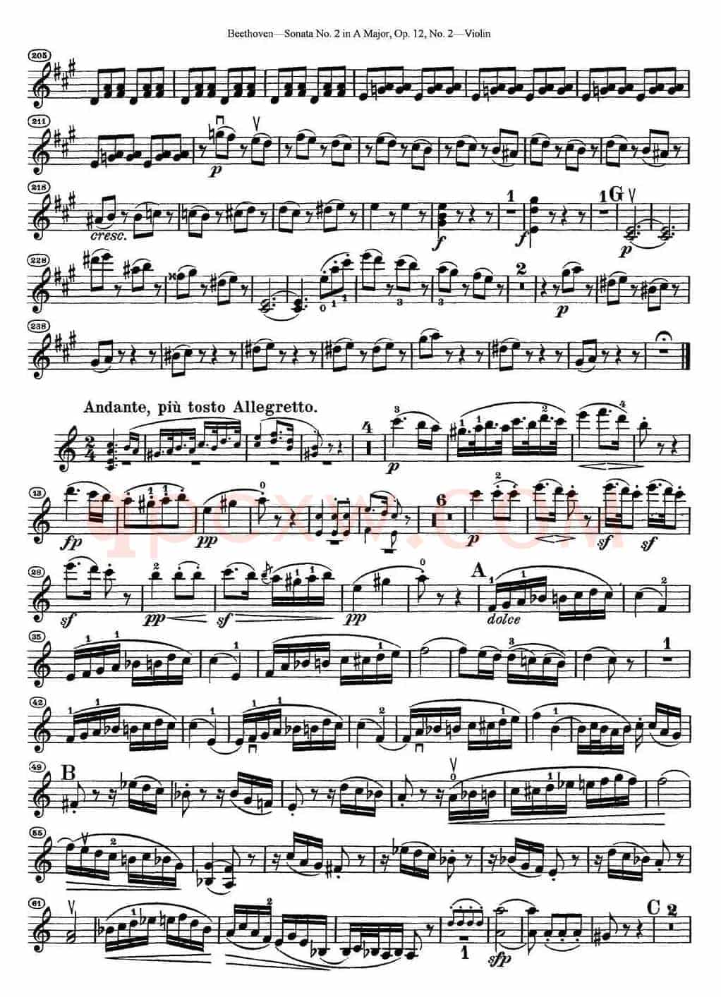 Violin Sonata No.2 in A Major Op.12 No.2