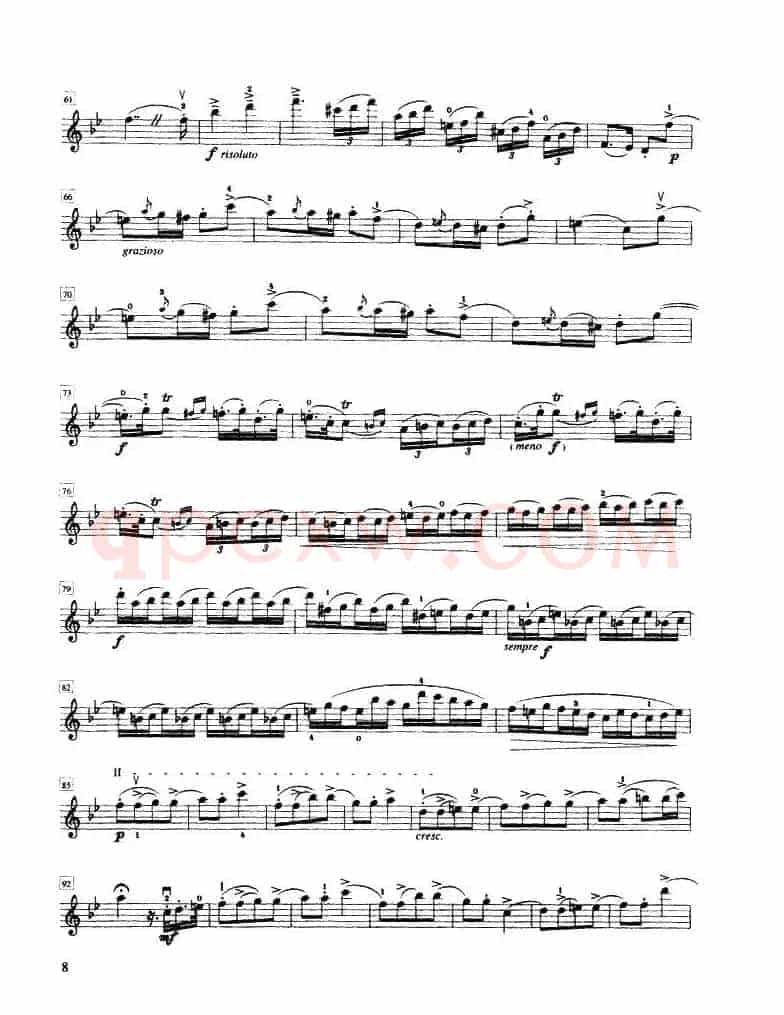 bB大调第六协奏曲（P.Rode）（小提琴分谱）