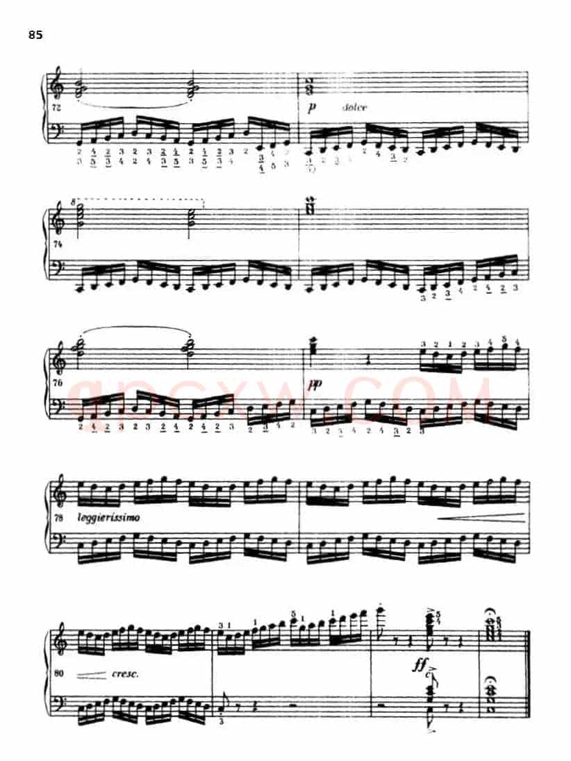 《车尔尼手风琴练习曲集》第Ⅲ册（P75—97）