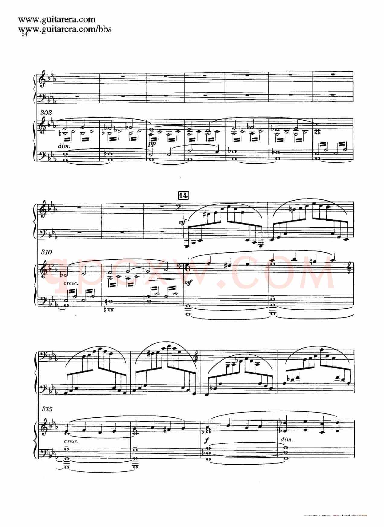 c小调第二钢琴协奏曲 Op.18(双钢琴·第一乐章)