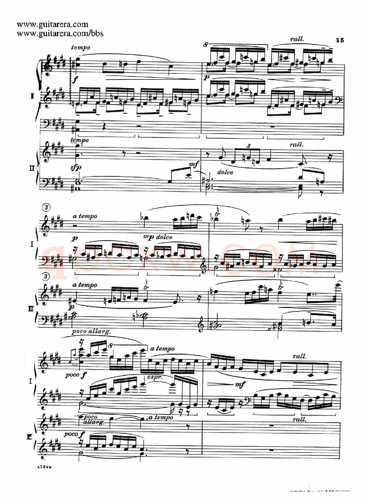Piano Concerto Op.38(钢琴协奏曲·双钢琴·第二乐章)