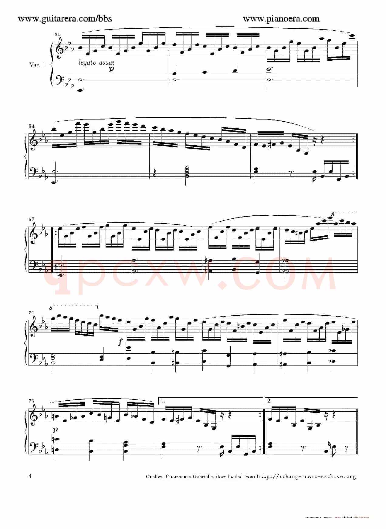 Variations in E-flat Major Op.12(降E大调变奏曲)