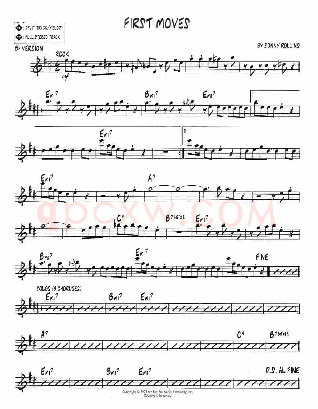 FIRST MOVES（jazz系列萨克斯谱）