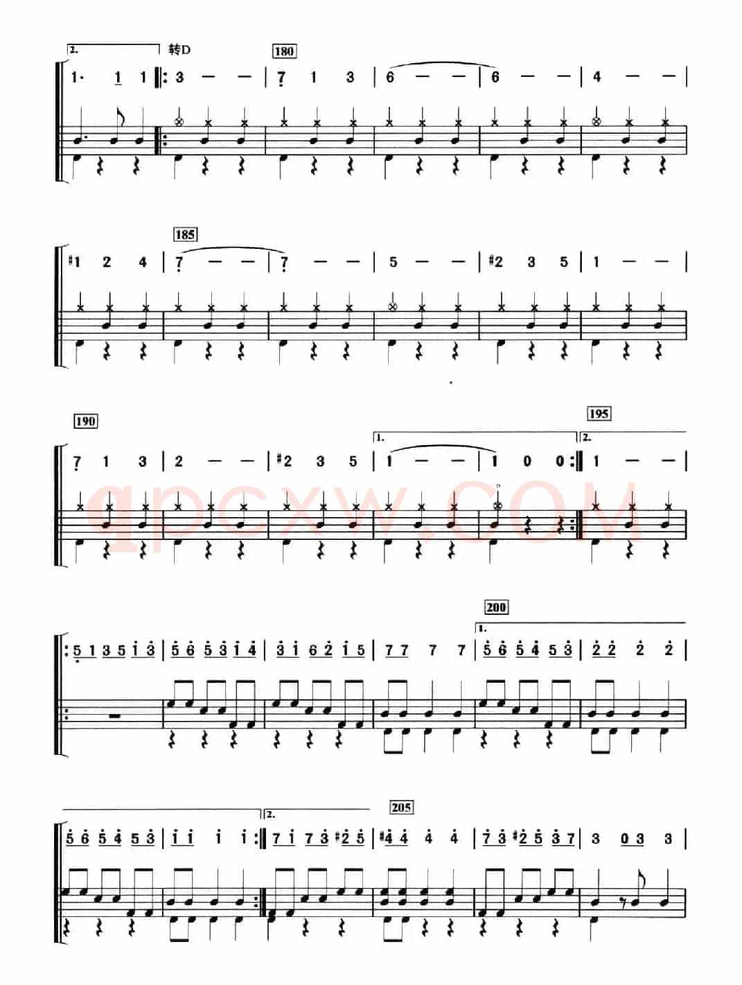 [法]溜冰圆舞曲（架子鼓、简谱+鼓谱）
