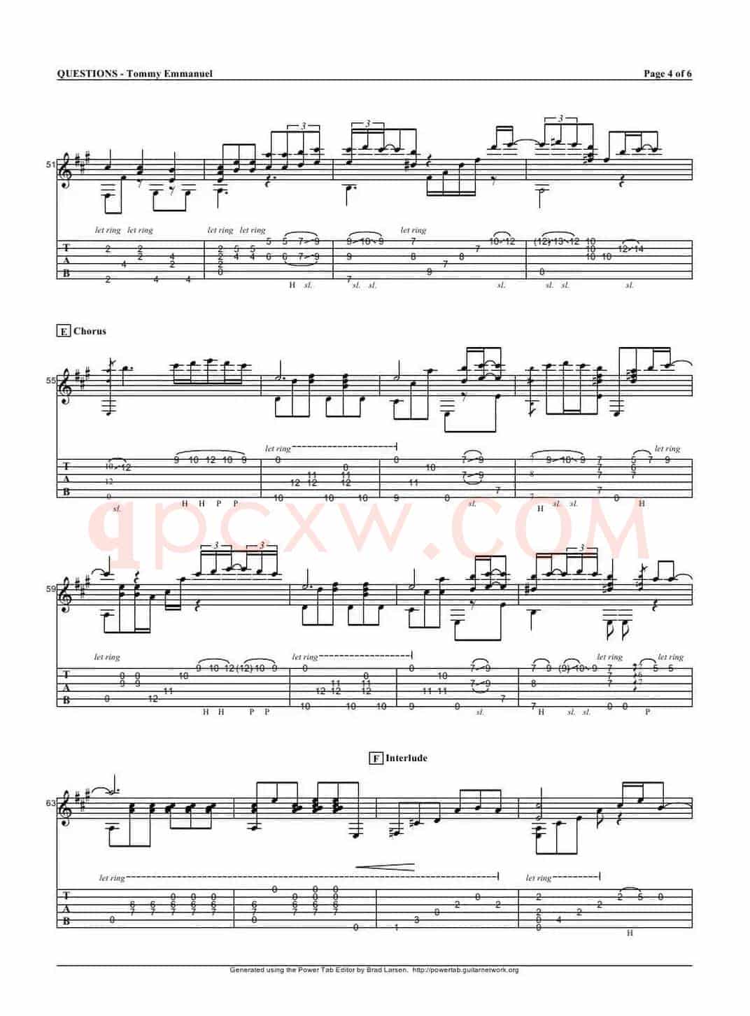 tommy emmanuel： questions（指弹吉它）
