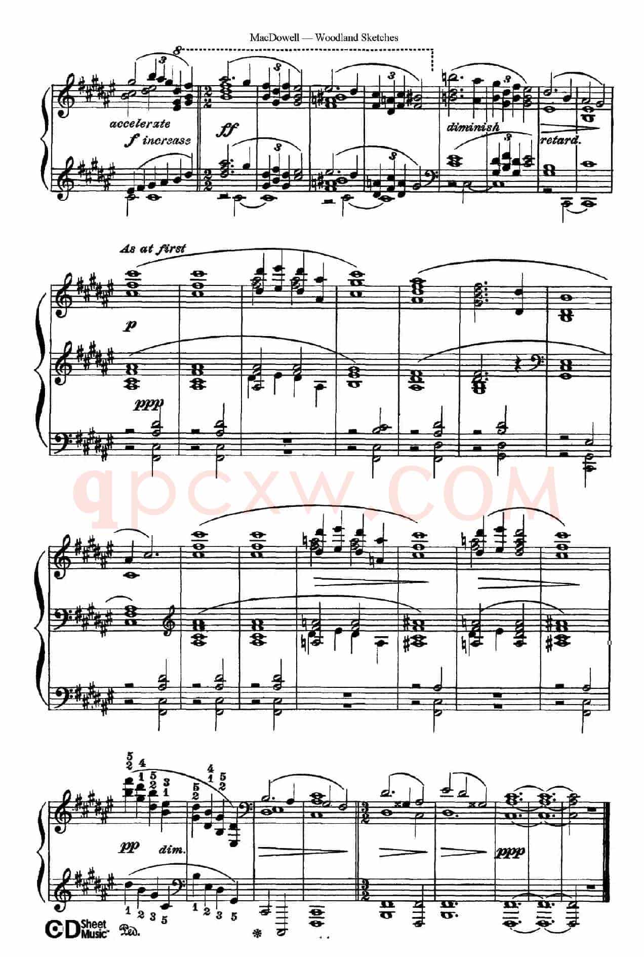 Woodland Sketches Op.51(森林素描·6)