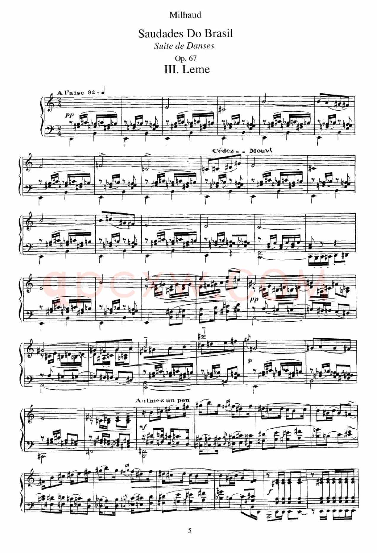 Saudados do Brasil Op.67(巴西回忆·Ⅲ)