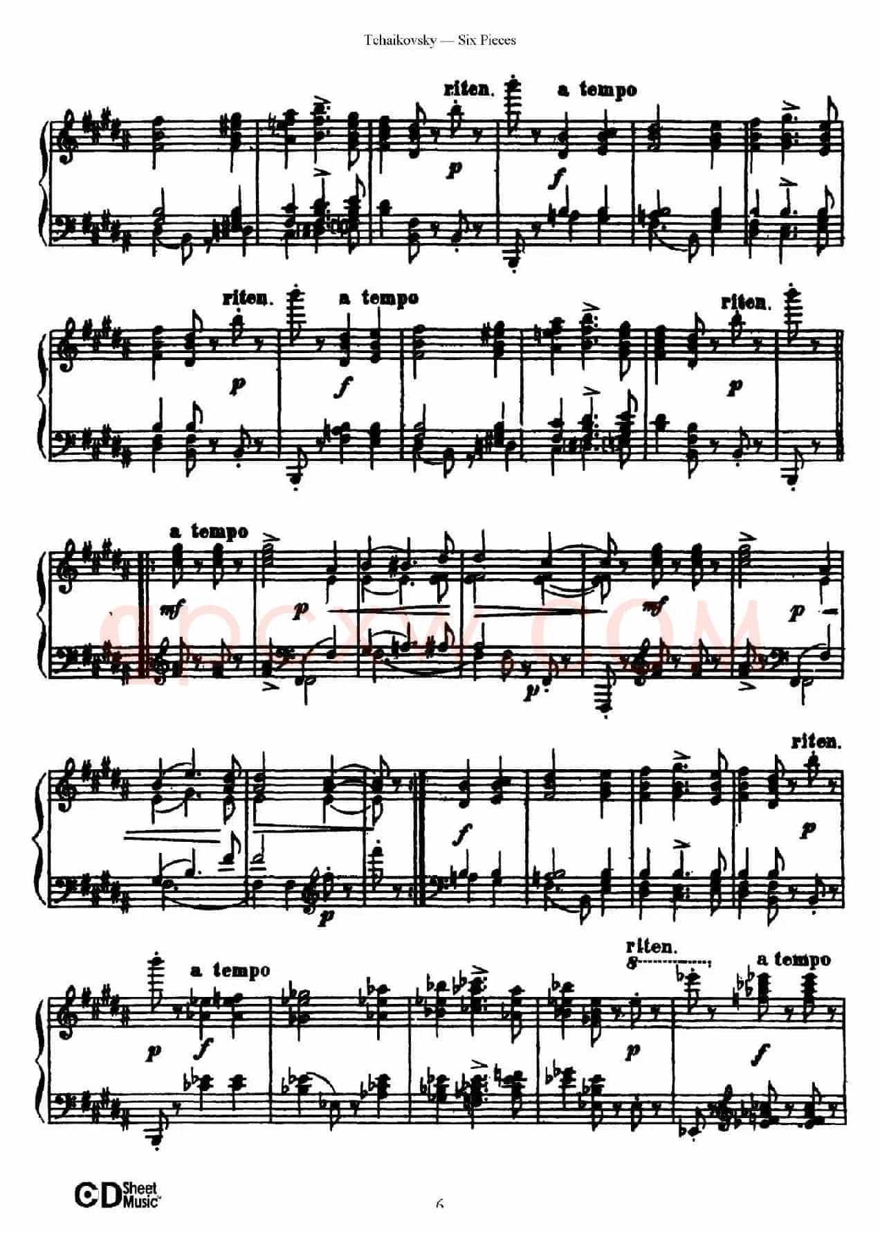 Six Pieces Op.51(6首小品·1)