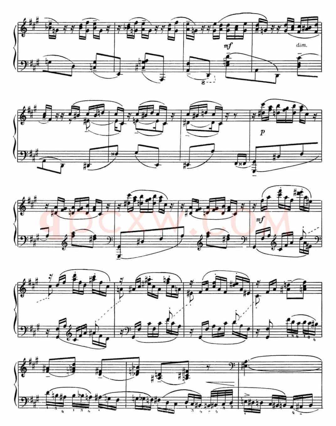 拉赫玛尼诺夫 音画练习曲11或12 Etudes tableaux Op.39 No.3
