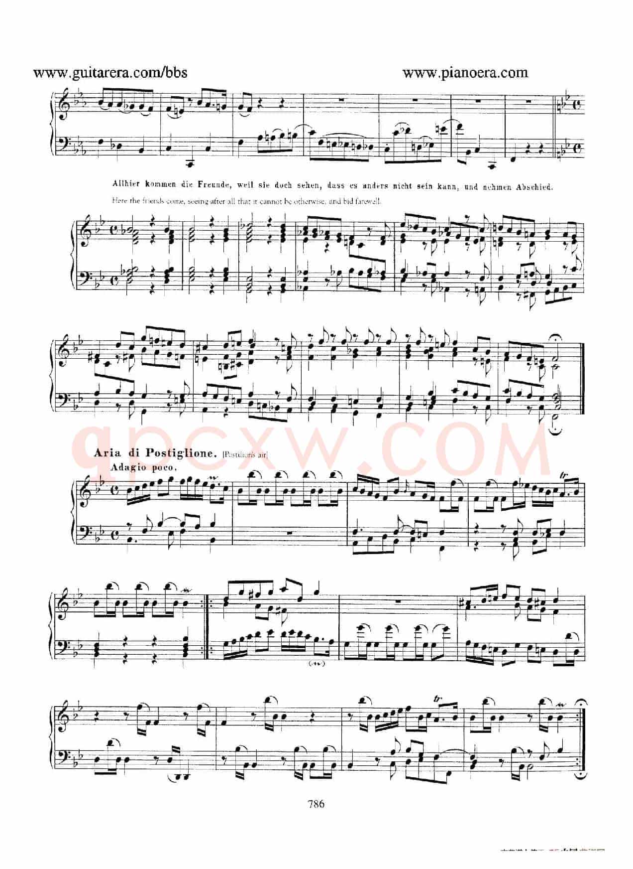 Capriccio in B-flat Major BWV 992(降B大调随想曲)