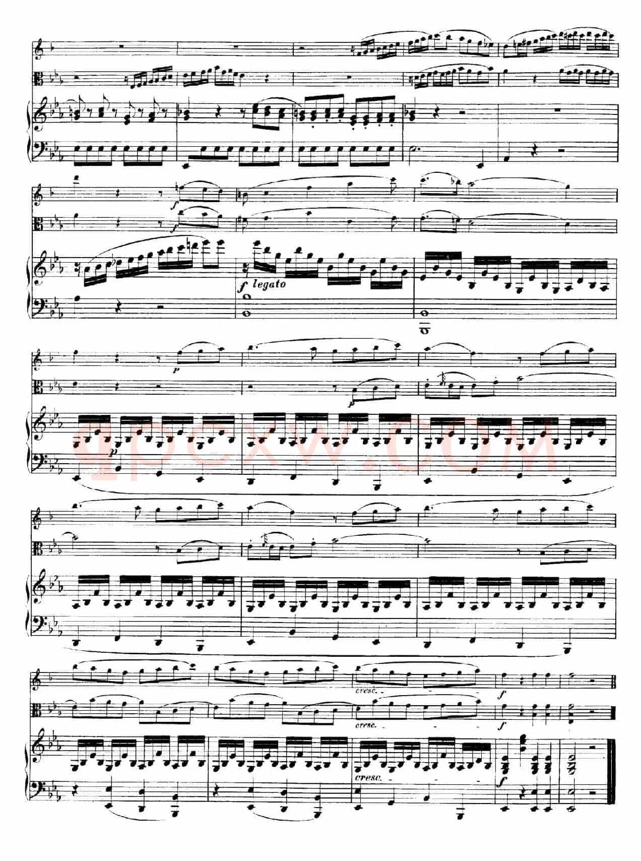Piano Trio no.2 in E-flat Major K.498(降E大调钢琴三重奏)