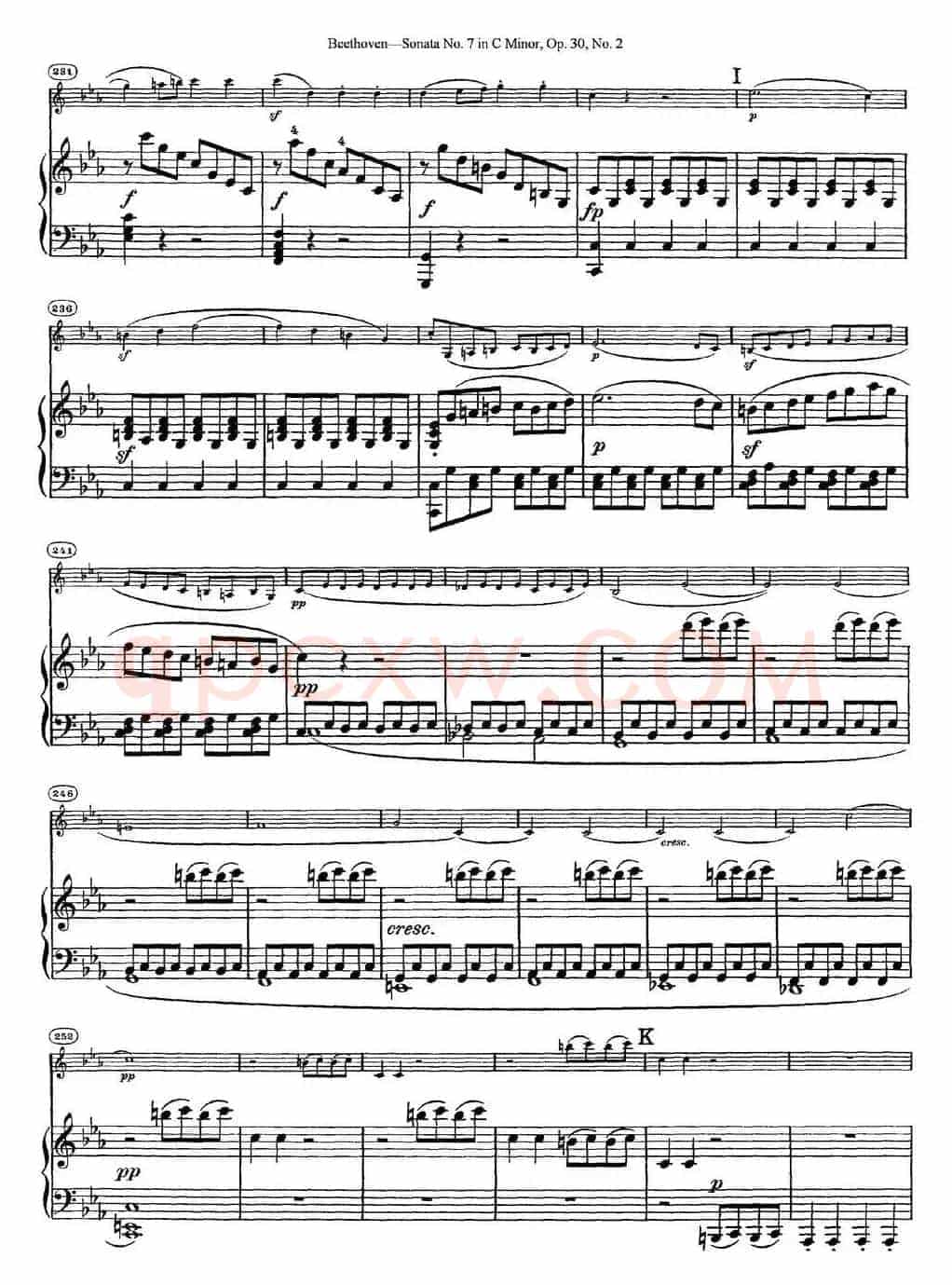 Violin Sonata No.7 in C Minor Op.30 No.2（小提琴+钢琴伴奏）