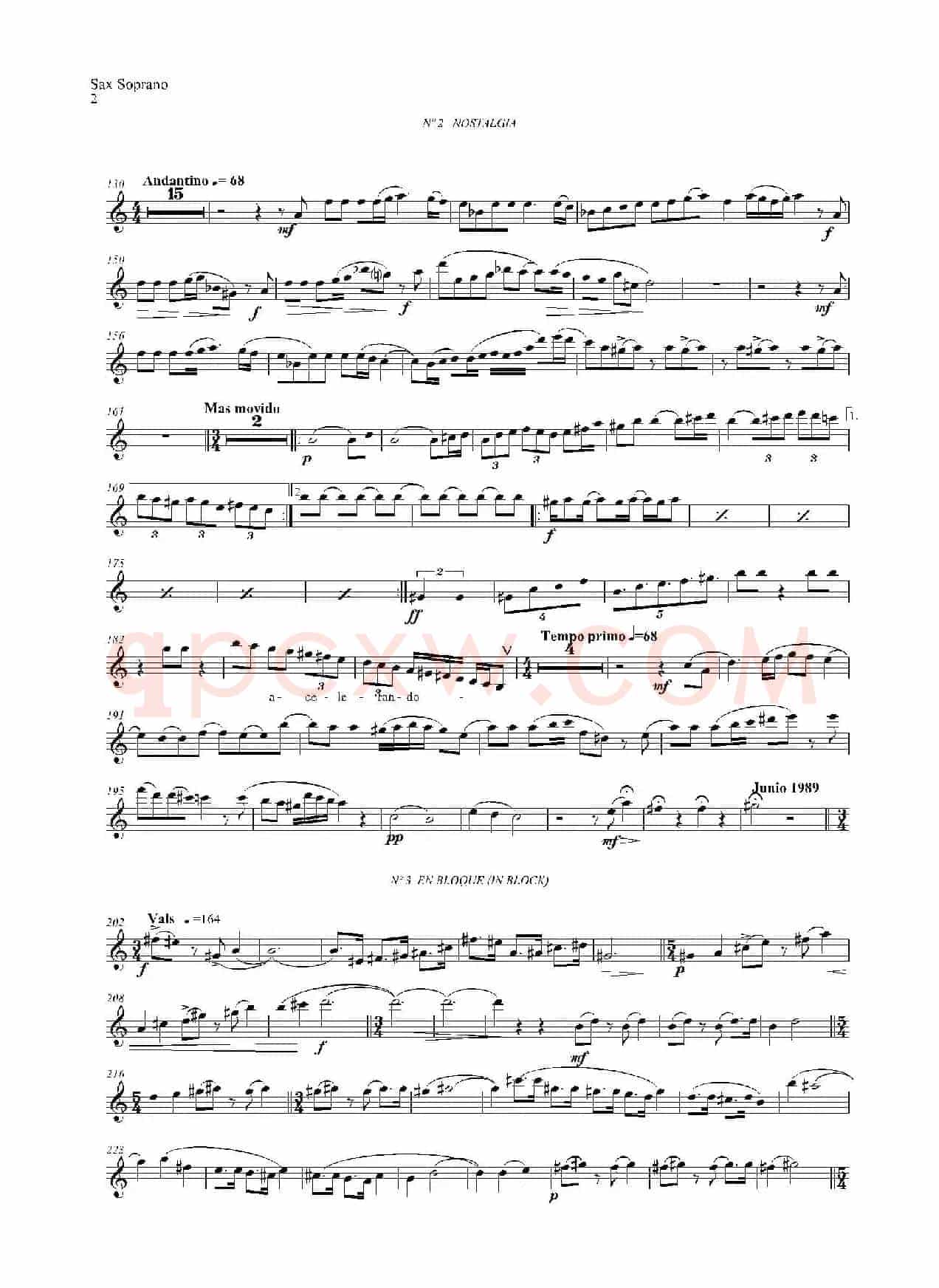 ESTILOS（四重奏高音萨克斯分谱）