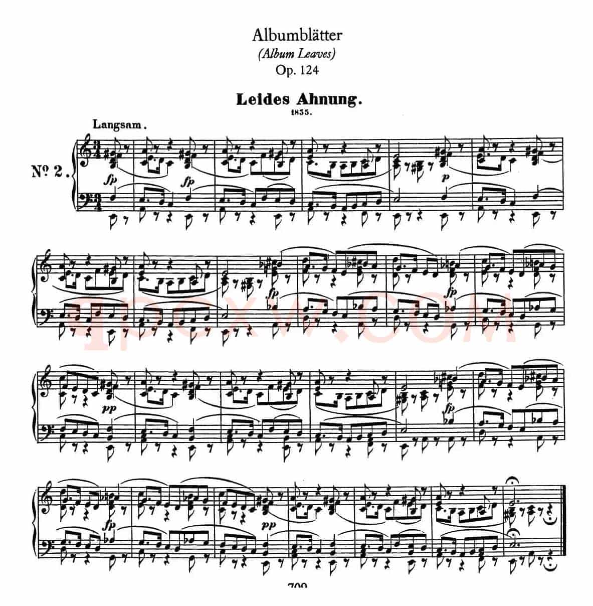 Albumblätter Op.124（纪念册页）（No.2）