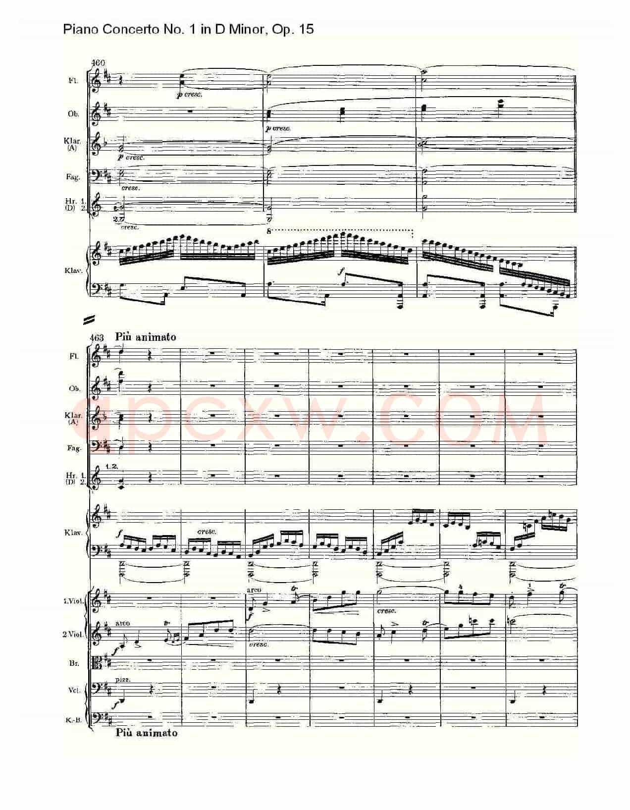 D小调钢琴第一协奏曲, Op.15第三乐章(二)
