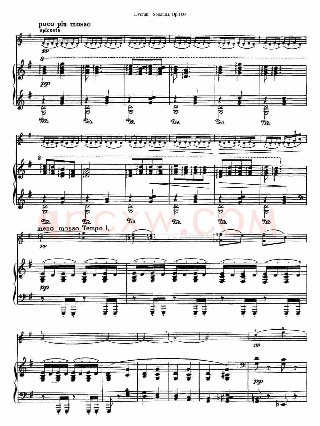 Violin Sonatina Op.100（小提琴+钢琴伴奏）