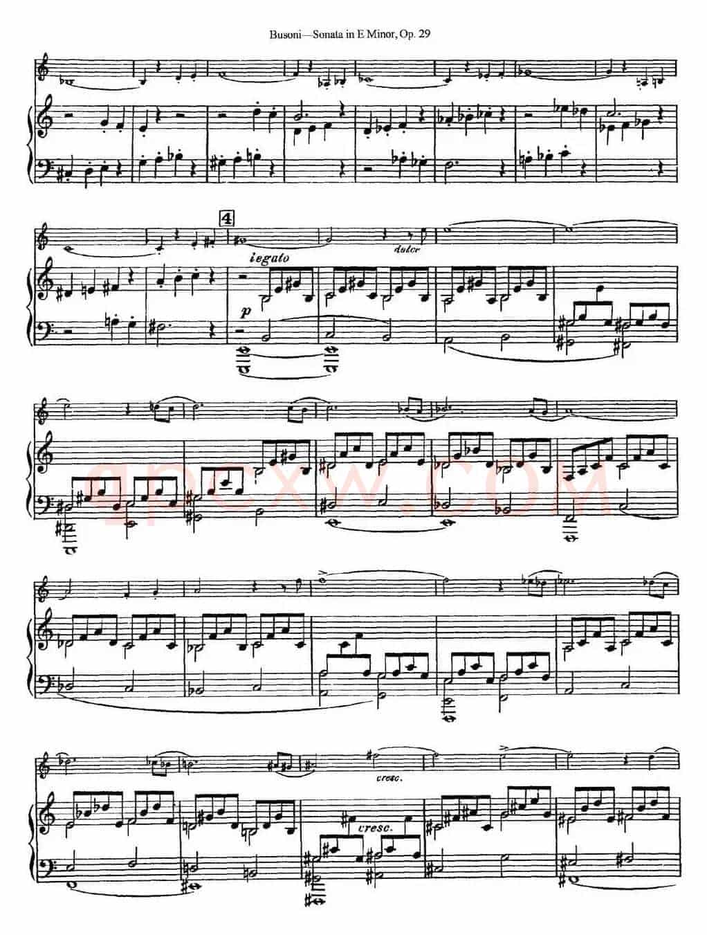 Violin Sonata No.1 in E Minor Op.29（小提琴+钢琴伴奏）
