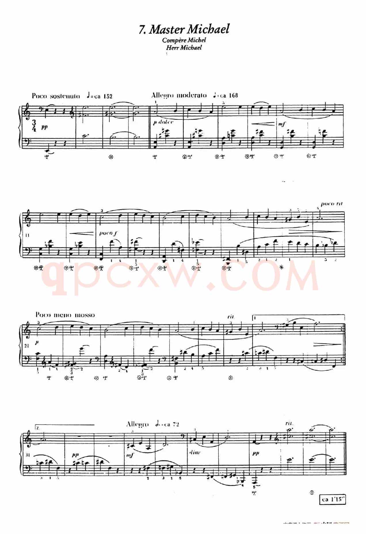 12 Folk Melodies（十二首民间曲调·7）