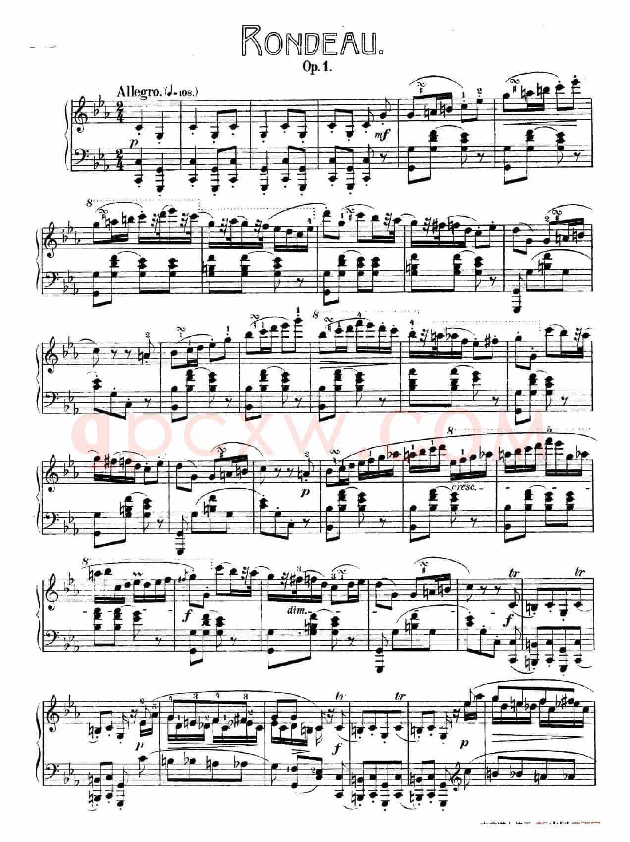 Rondo in c Minor Op.1(c小调回旋曲)